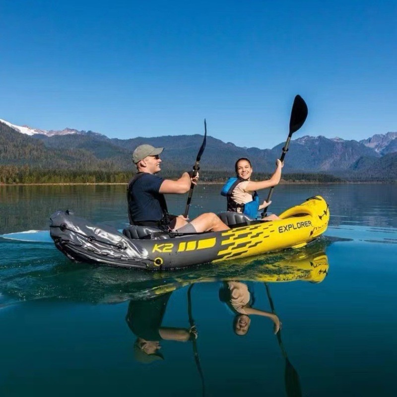 Outdoor Adventure Rafting - قارب قابل للنفخ لشخصين، قارب صغير