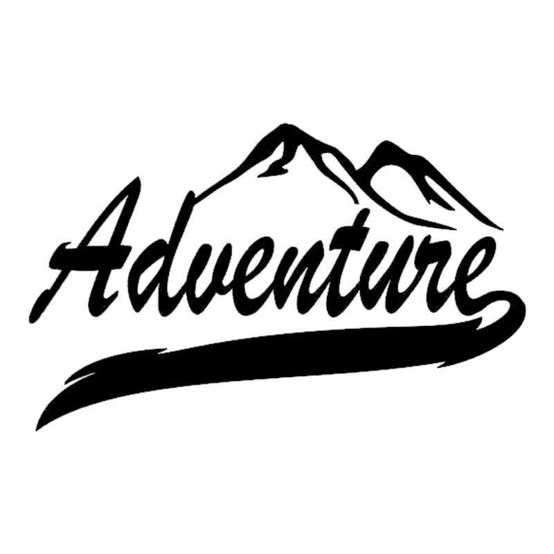 Outdoor Adventure Words - سيارة ملصق مضحك مغامرة التخييم Hiker