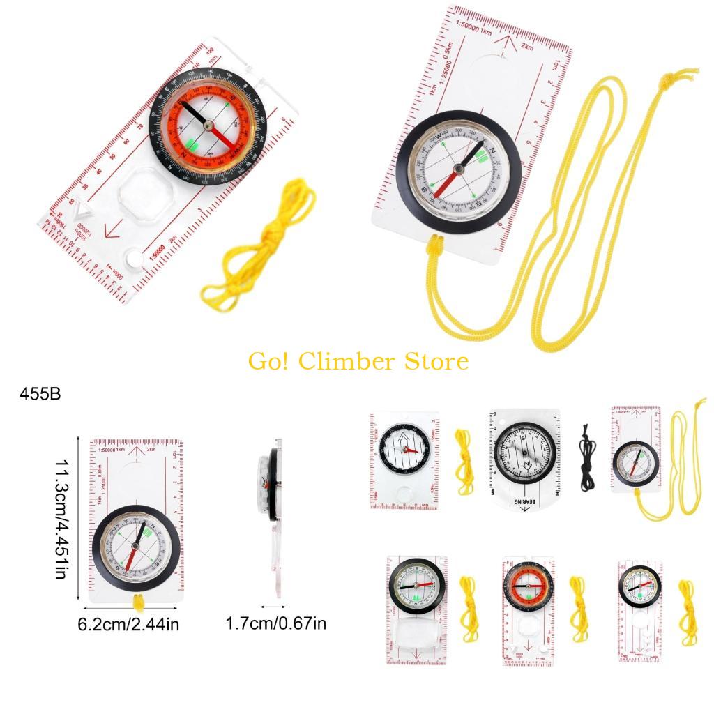 Map Compass Orienteering - بوصلات توجيه Q84C مع مسطرة ومكبرات