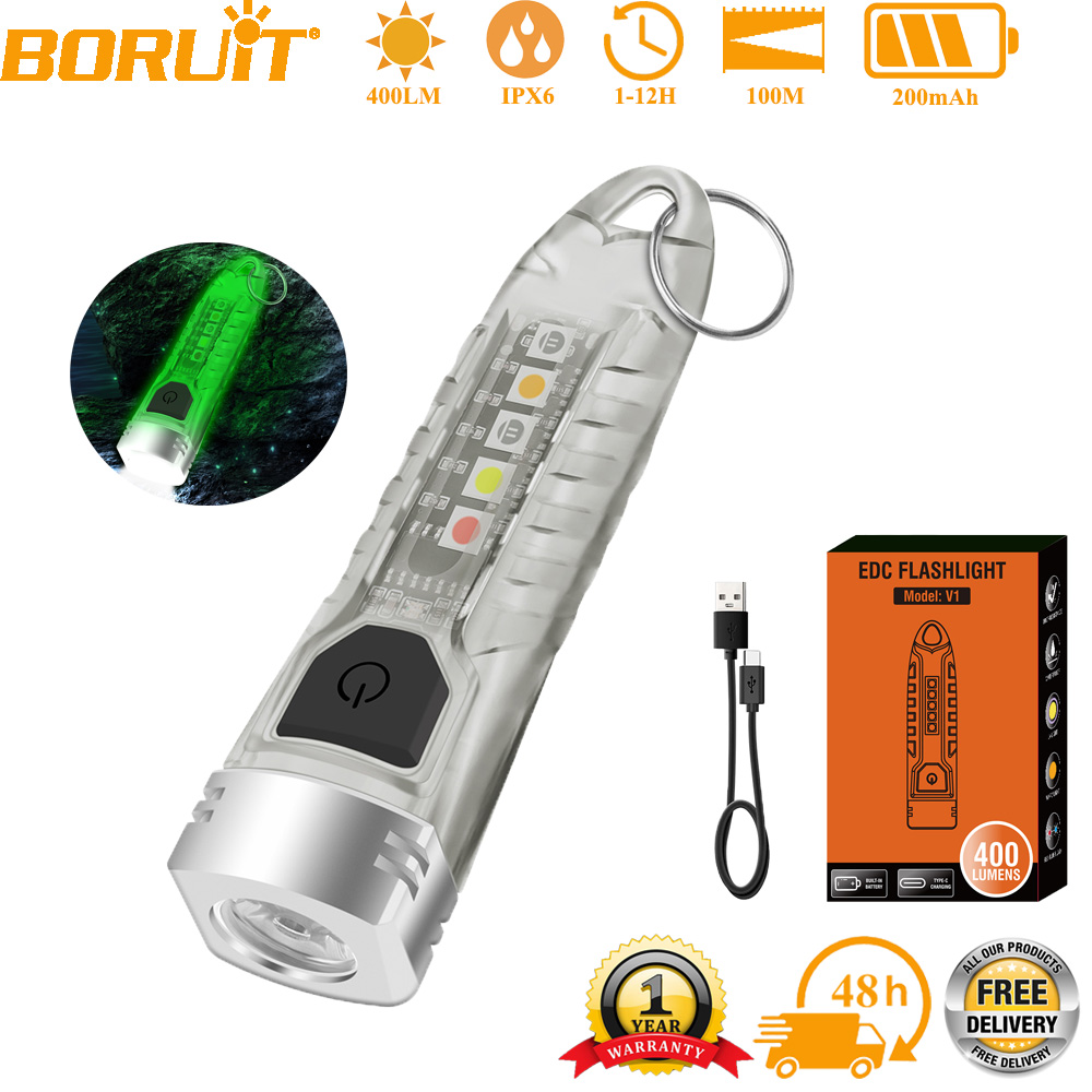 Outdoor Adventure Inc - مصباح يدوي LED محمول BORUiT V1