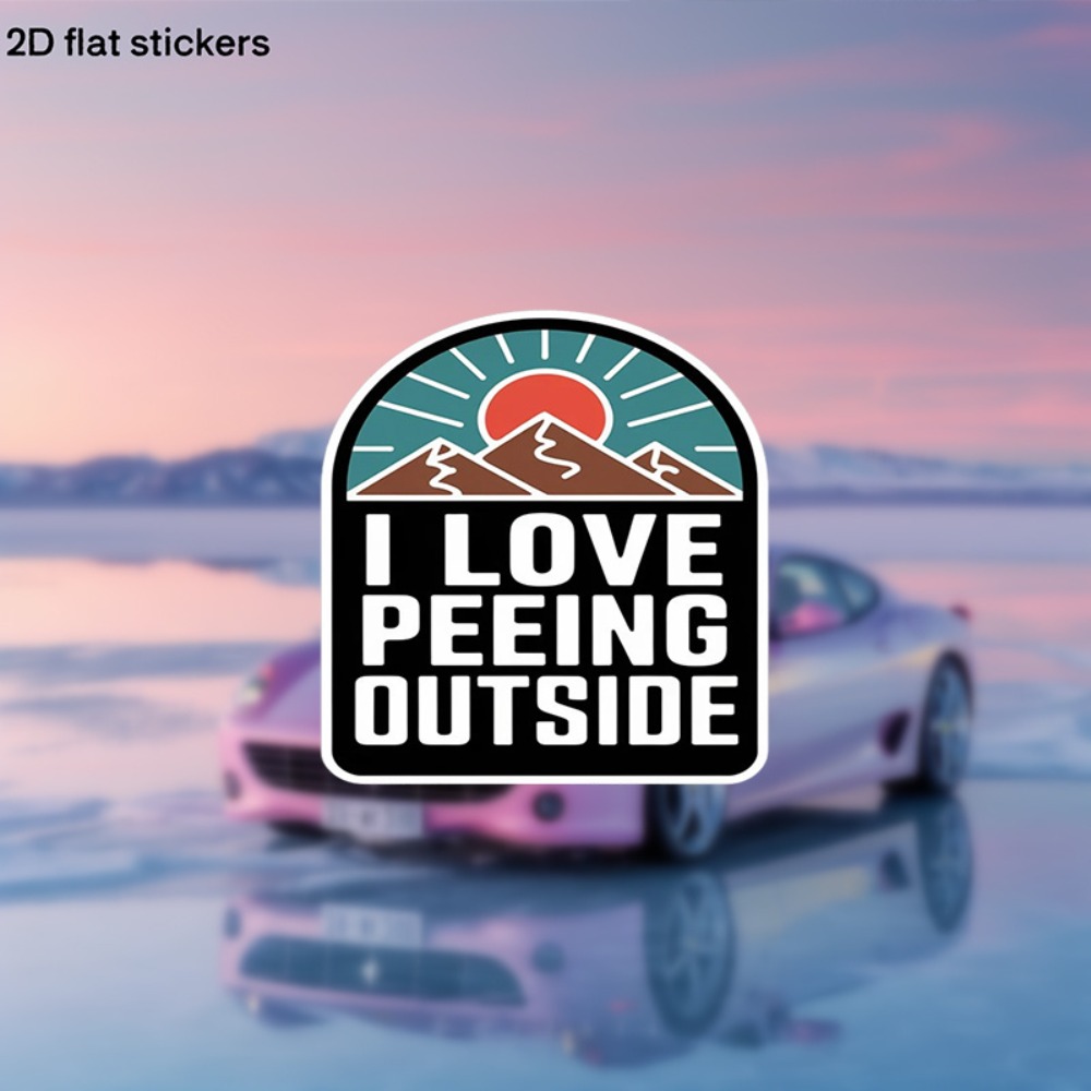 Outdoor Adventure Words - ملصقات سيارات بتصميم جبال وملحقات ممتعة