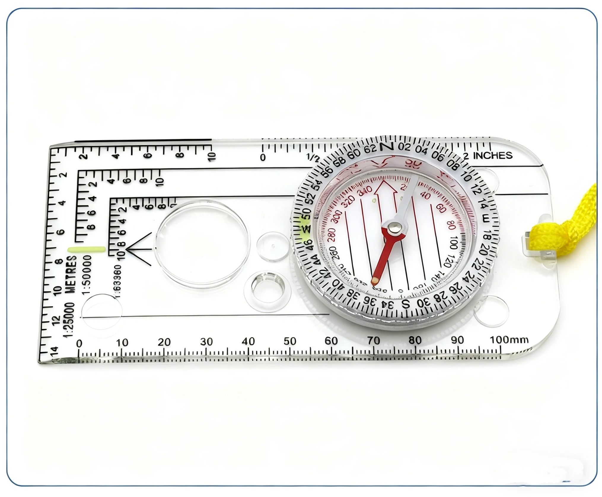 Map Compass Orienteering - بوصلة توجيه خارجية لقراءة الخرائط مع