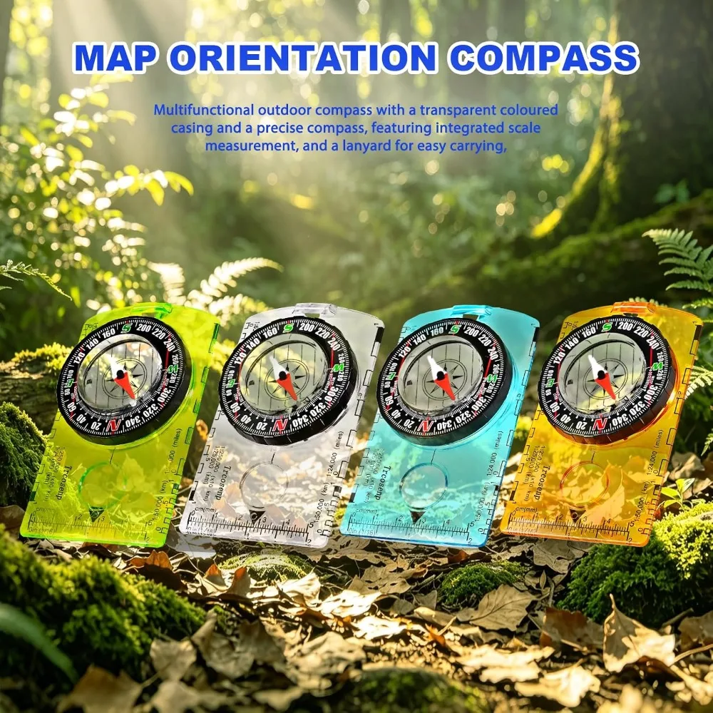 بوصلة مقاومة للماء للتنقل في ا - مراجعة Map Compass Orienteering وسعره