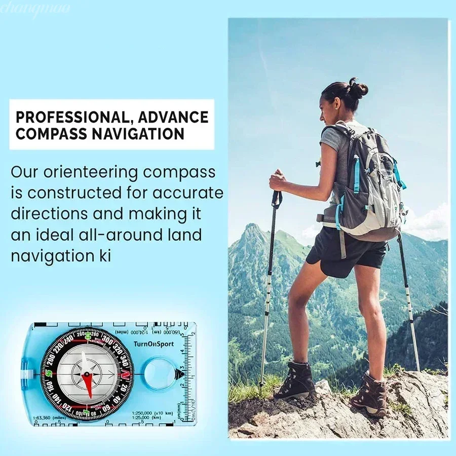 بوصلة مقاومة للماء للتنقل في ا - مراجعة Map Compass Orienteering وسعره