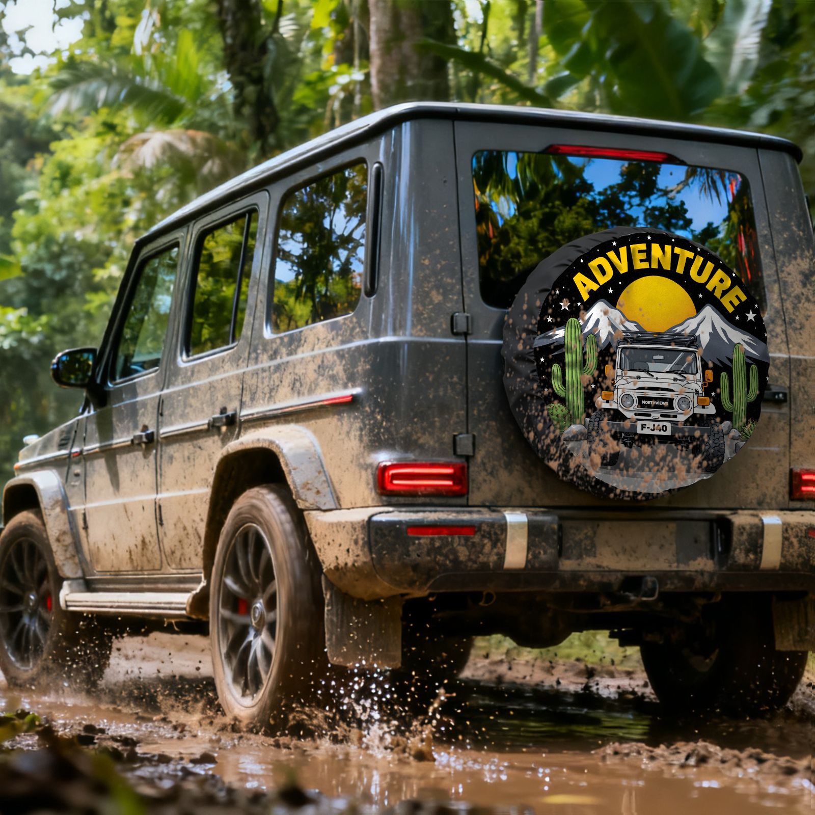 غطاء إطار احتياطي لسيارة FJ40  - مراجعة Outdoor Adventure Vehicles وسعره