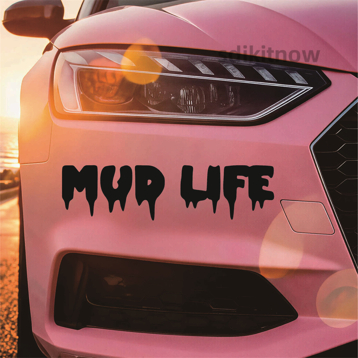 ملصق سيارة بتصميم Dripping Mud - مراجعة Outdoor Adventure Words وسعره