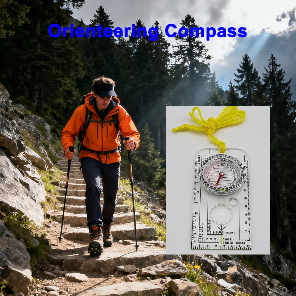 بوصلة توجيه أكريليك محمولة مع  - مراجعة Map Compass Orienteering وسعره